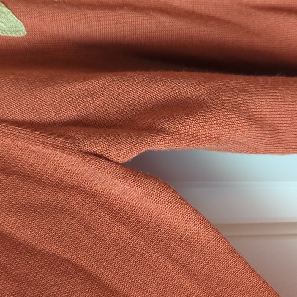 Rust Orange Sweater With Embroidery - Picture 4 of 8